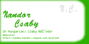 nandor csaby business card